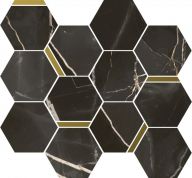 Плитка Италон Stellaris Absolut Black Mosaico Chic